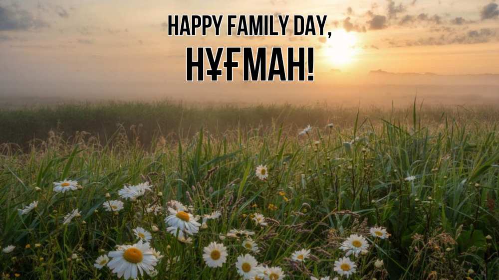 Greetings card с именем, НҰҒМАН happy family day с днем семьи Greetings with text for free download 