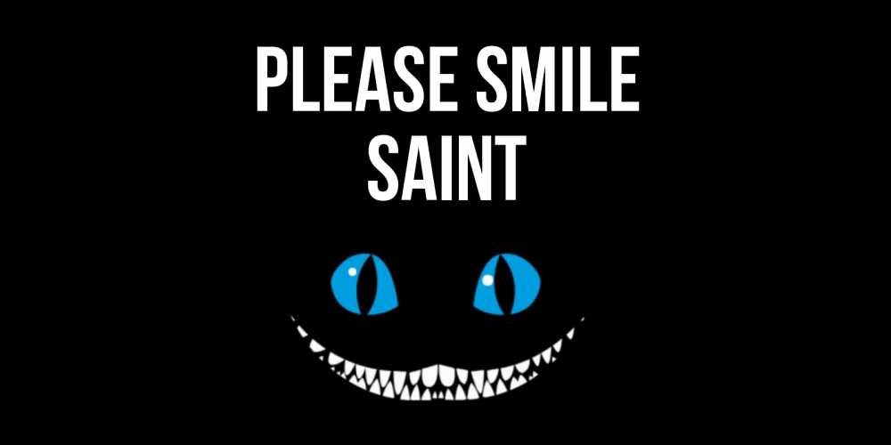 Greetings card с именем, Saint Please smile кот улыбается Greetings with text for free download 