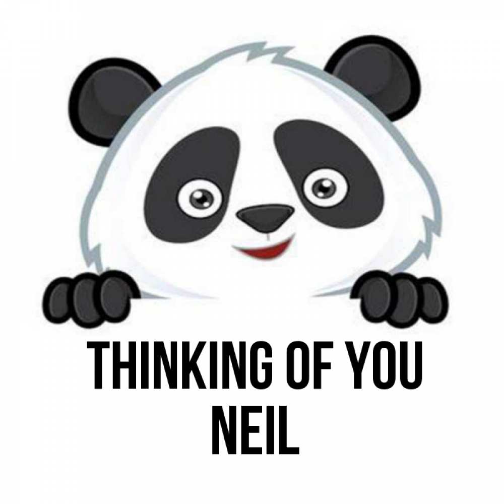 Greetings card с именем, Neil Thinking of you открытка для любимого Greetings with text for free download 