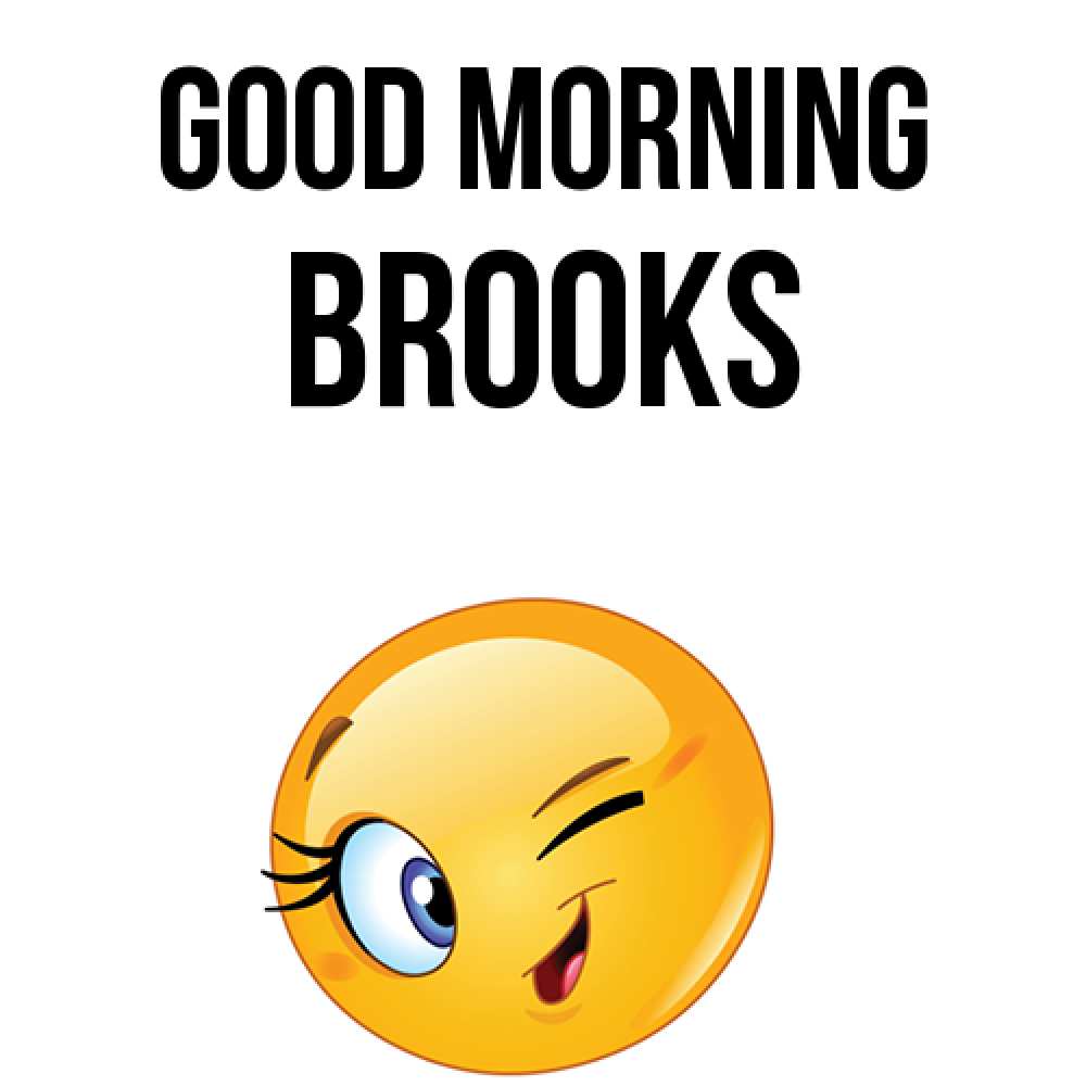 Greetings card с именем, Brooks Good morning хорошее настроение Greetings with text for free download 