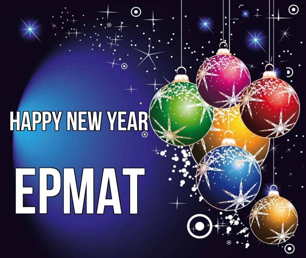 Greetings card с именем, Ермат Happy New Year новый год Greetings with text for free download 