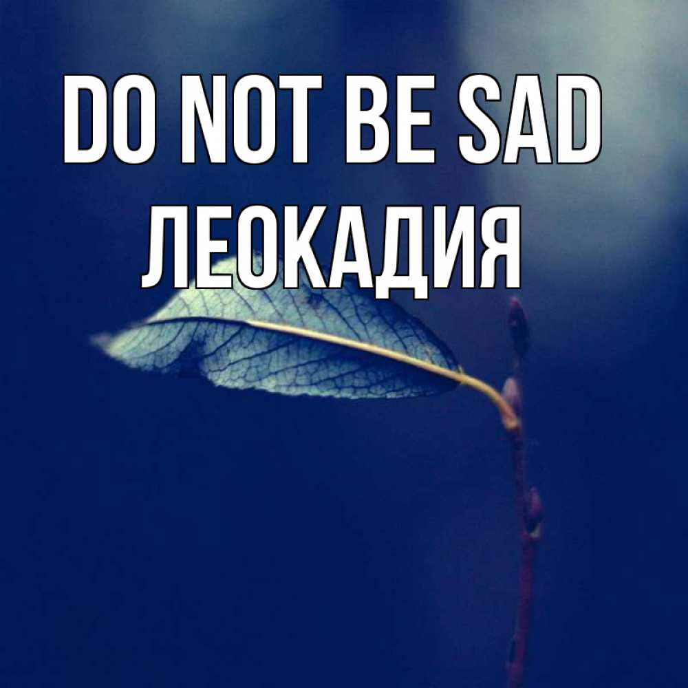 Greetings card с именем, Леокадия Do not be sad растение Greetings with text for free download 