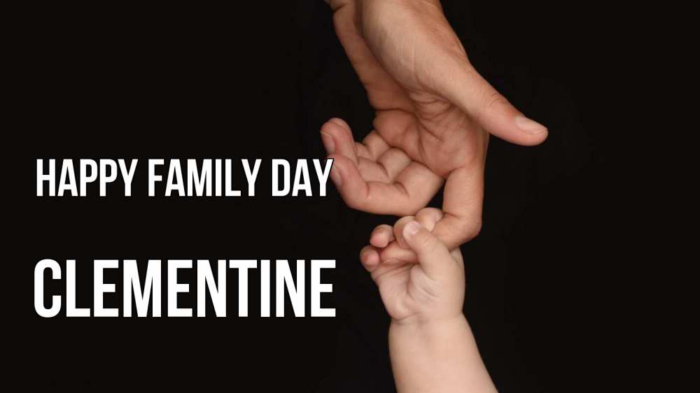Greetings card с именем, Clementine happy family day с днем семьи Greetings with text for free download 