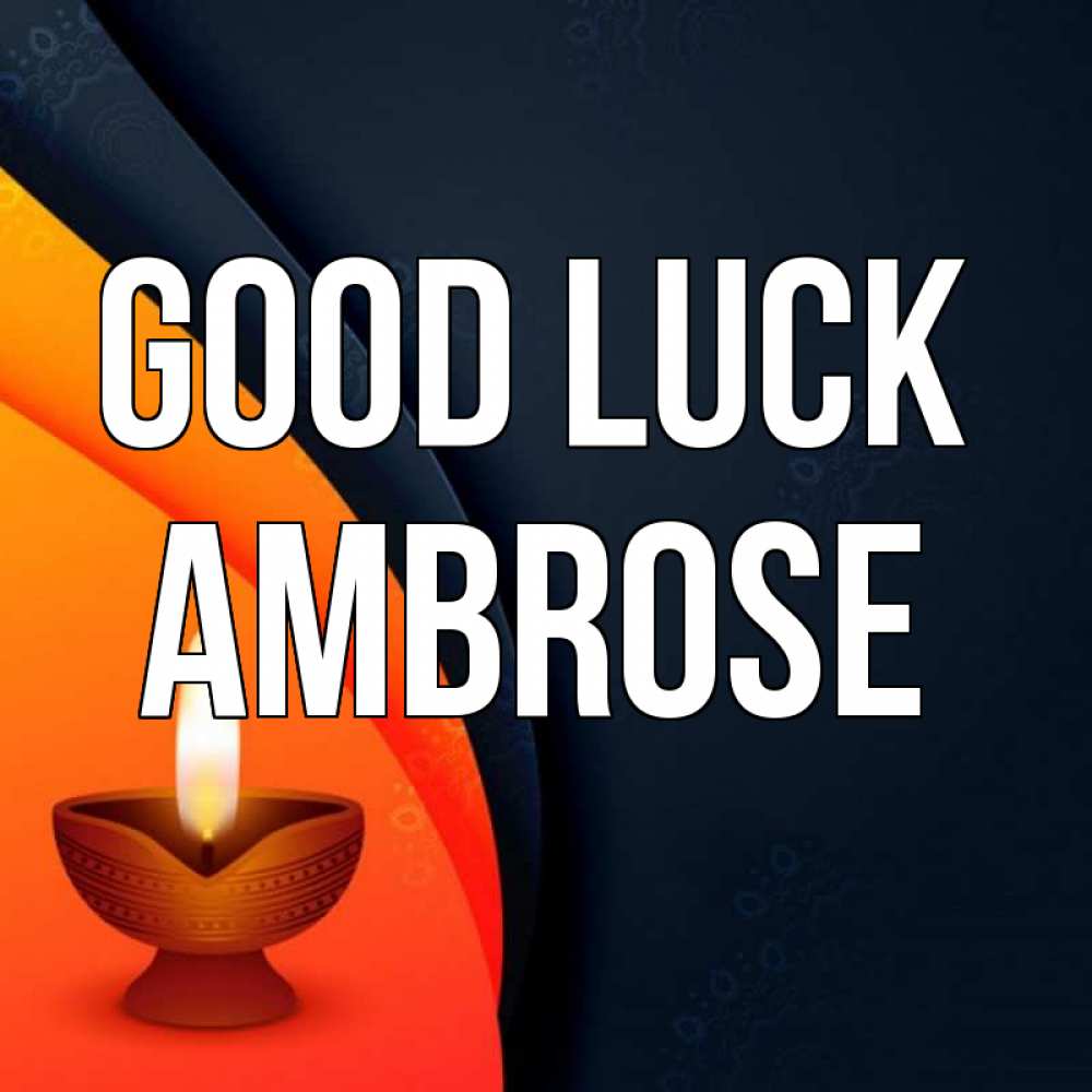 Greetings card с именем, Ambrose Good luck абстрактный фон Greetings with text for free download 