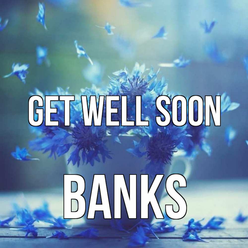 Greetings card с именем, Banks Get well soon кружка с зельем и цветами Greetings with text for free download 