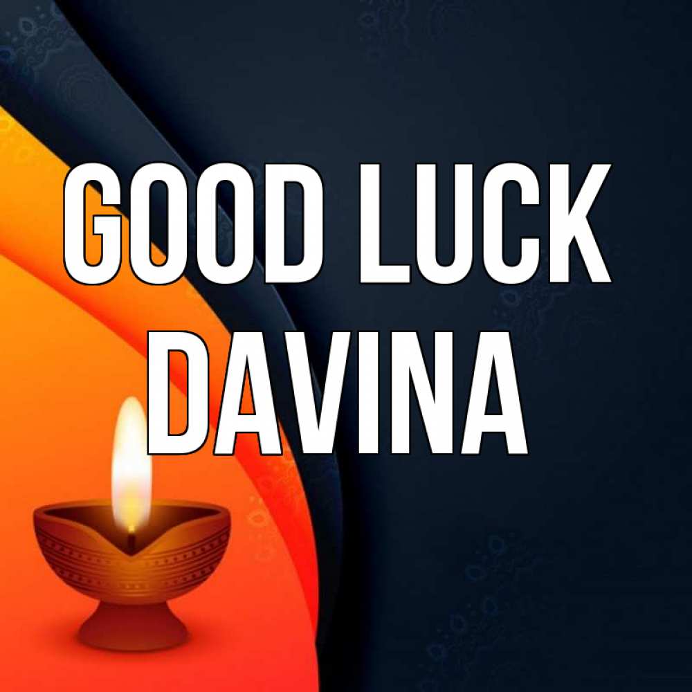 Greetings card с именем, Davina Good luck абстрактный фон Greetings with text for free download 