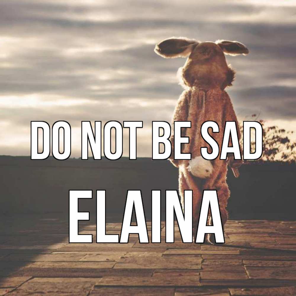 Greetings card с именем, Elaina Do not be sad со спины Greetings with text for free download 