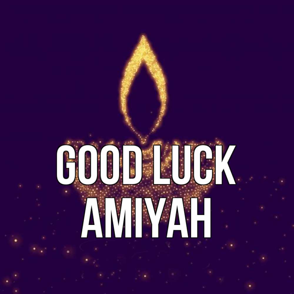 Greetings card с именем, Amiyah Good luck пусть повезет 2 Greetings with text for free download 