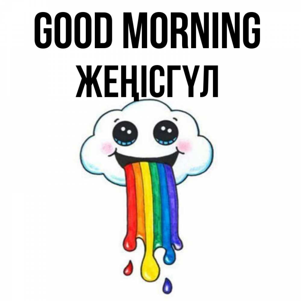 Greetings card с именем, ЖЕҢІСГҮЛ Good morning утречко Greetings with text for free download 