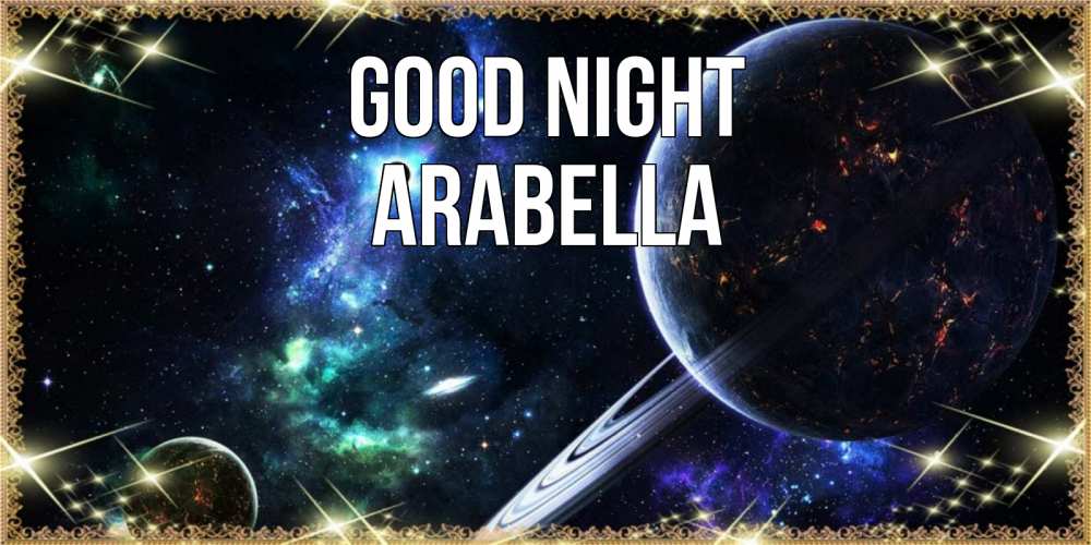 Greetings card с именем, Arabella Good night сладких снов и спокойной ночи Greetings with text for free download 