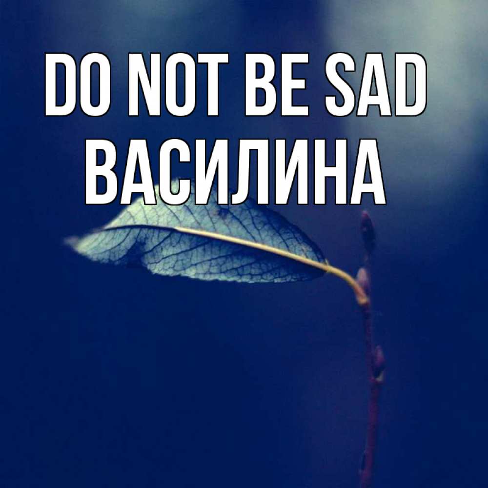 Greetings card с именем, Василина Do not be sad растение Greetings with text for free download 