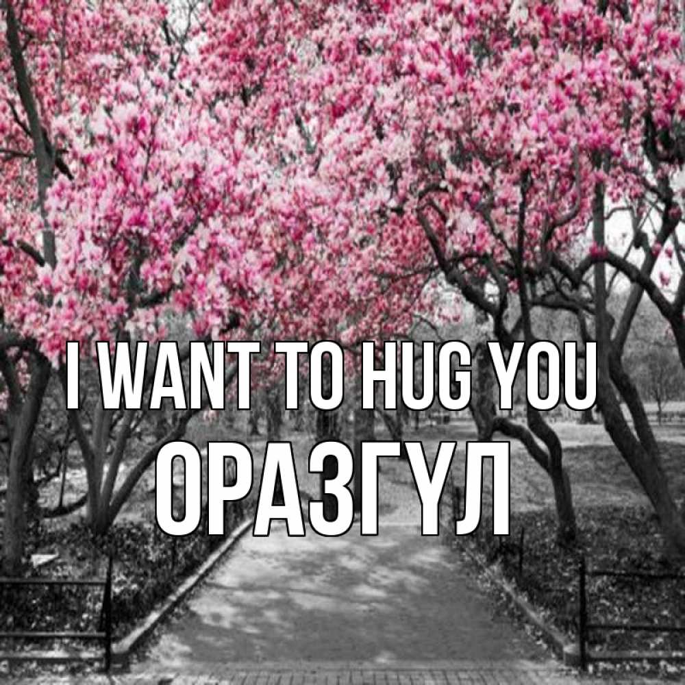 Greetings card с именем, ОРАЗГҮЛ I want to hug you обработанное фото Greetings with text for free download 
