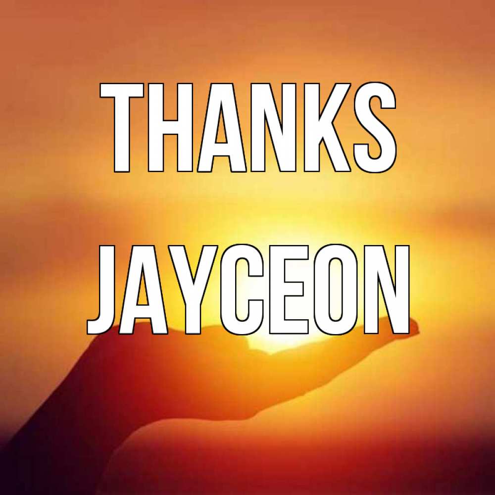 Greetings card с именем, Jayceon Thanks закат Greetings with text for free download 