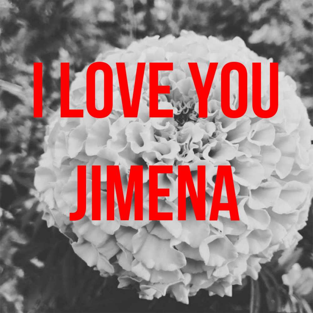 Greetings card с именем, Jimena I love you подпись Greetings with text for free download 