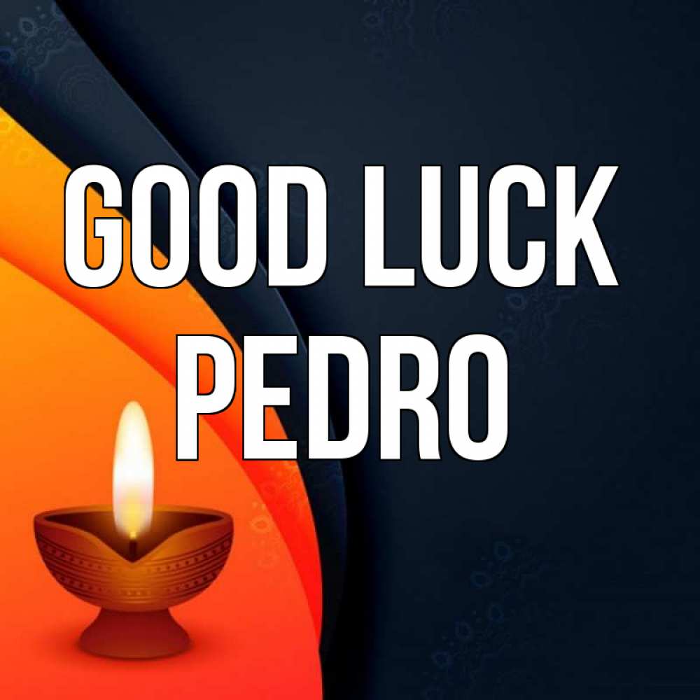 Greetings card с именем, Pedro Good luck абстрактный фон Greetings with text for free download 