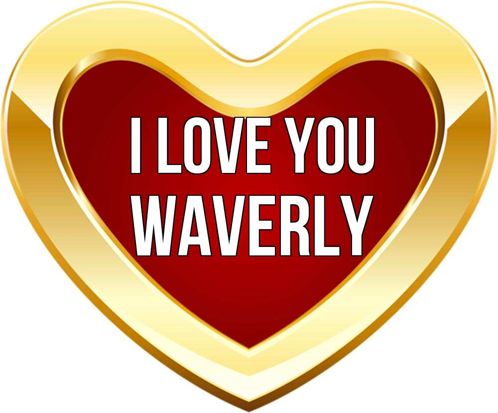 Greetings card с именем, Waverly I love you из краски Greetings with text for free download 