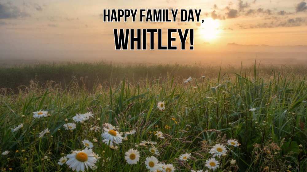 Greetings card с именем, Whitley happy family day с днем семьи Greetings with text for free download 