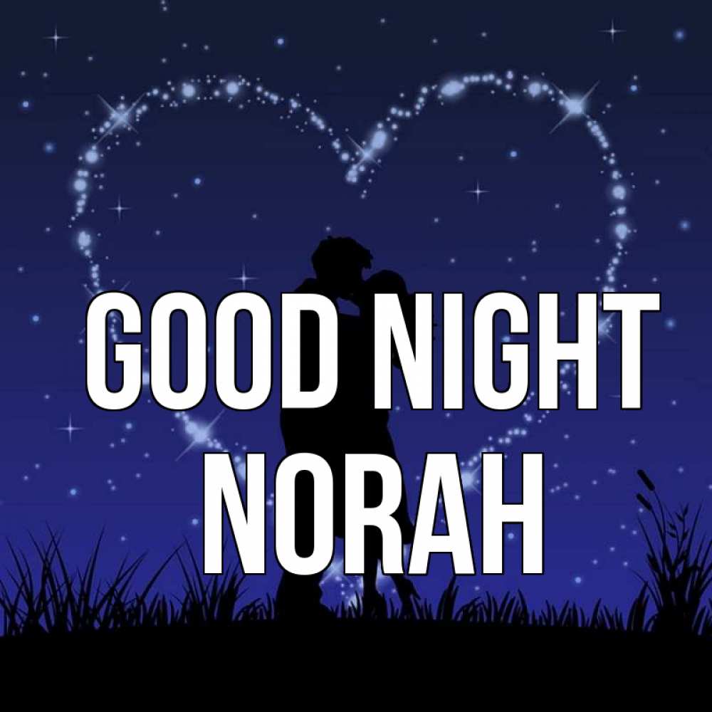 Greetings card с именем, Norah Good night сладких снов Greetings with text for free download 