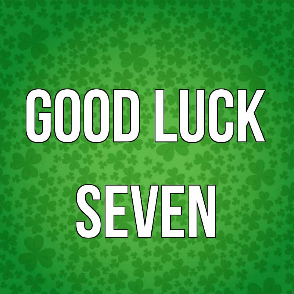 Greetings card с именем, Seven Good luck много листочков на удачу Greetings with text for free download 