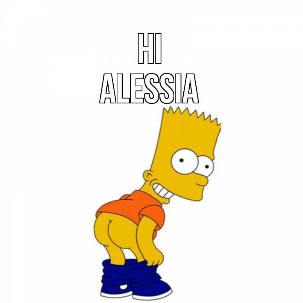 Greetings card с именем, Alessia Hi попочка Greetings with text for free download 