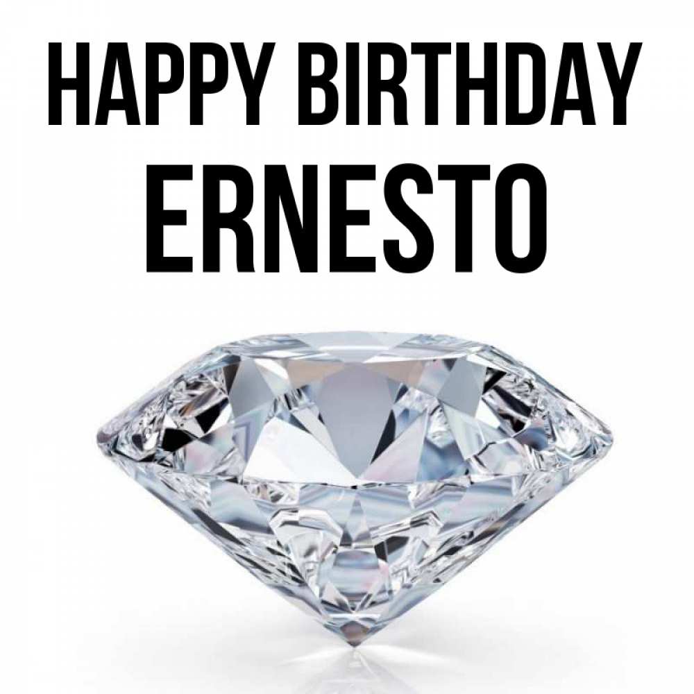 Greetings card с именем, Ernesto Happy Birthday к пожеланием быть богатым Greetings with text for free download 
