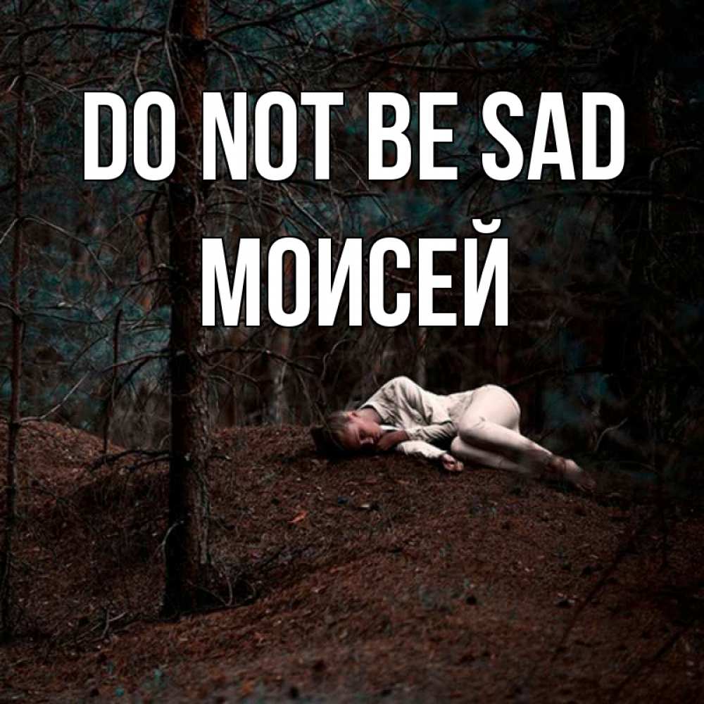 Greetings card с именем, Моисей Do not be sad лес Greetings with text for free download 