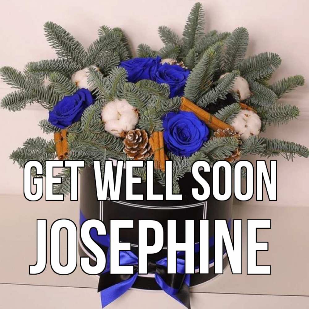 Greetings card с именем, Josephine Get well soon короче кто то загрузил эти шишки Greetings with text for free download 