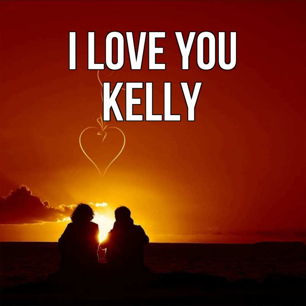 Greetings card с именем, Kelly I love you небо Greetings with text for free download 