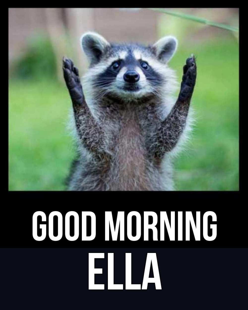 Greetings card с именем, Ella Good morning хорошее настроение утречком Greetings with text for free download 