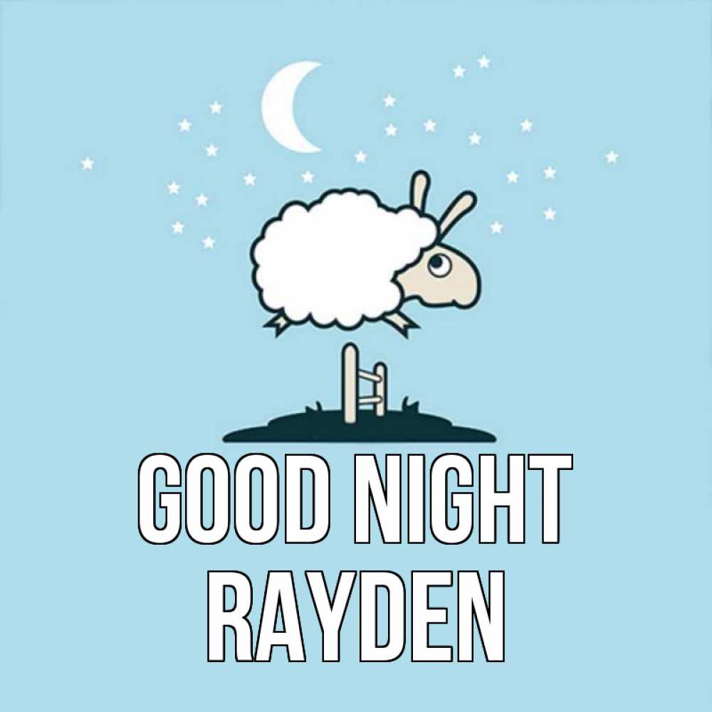Greetings card с именем, Rayden Good night с животными сладких сноведений Greetings with text for free download 