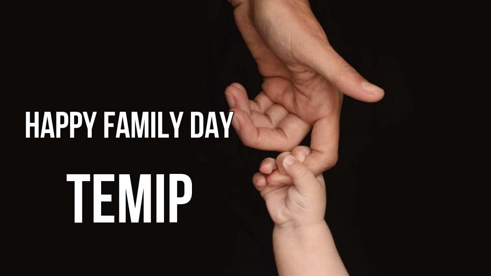 Greetings card с именем, ТЕМІР happy family day с днем семьи Greetings with text for free download 