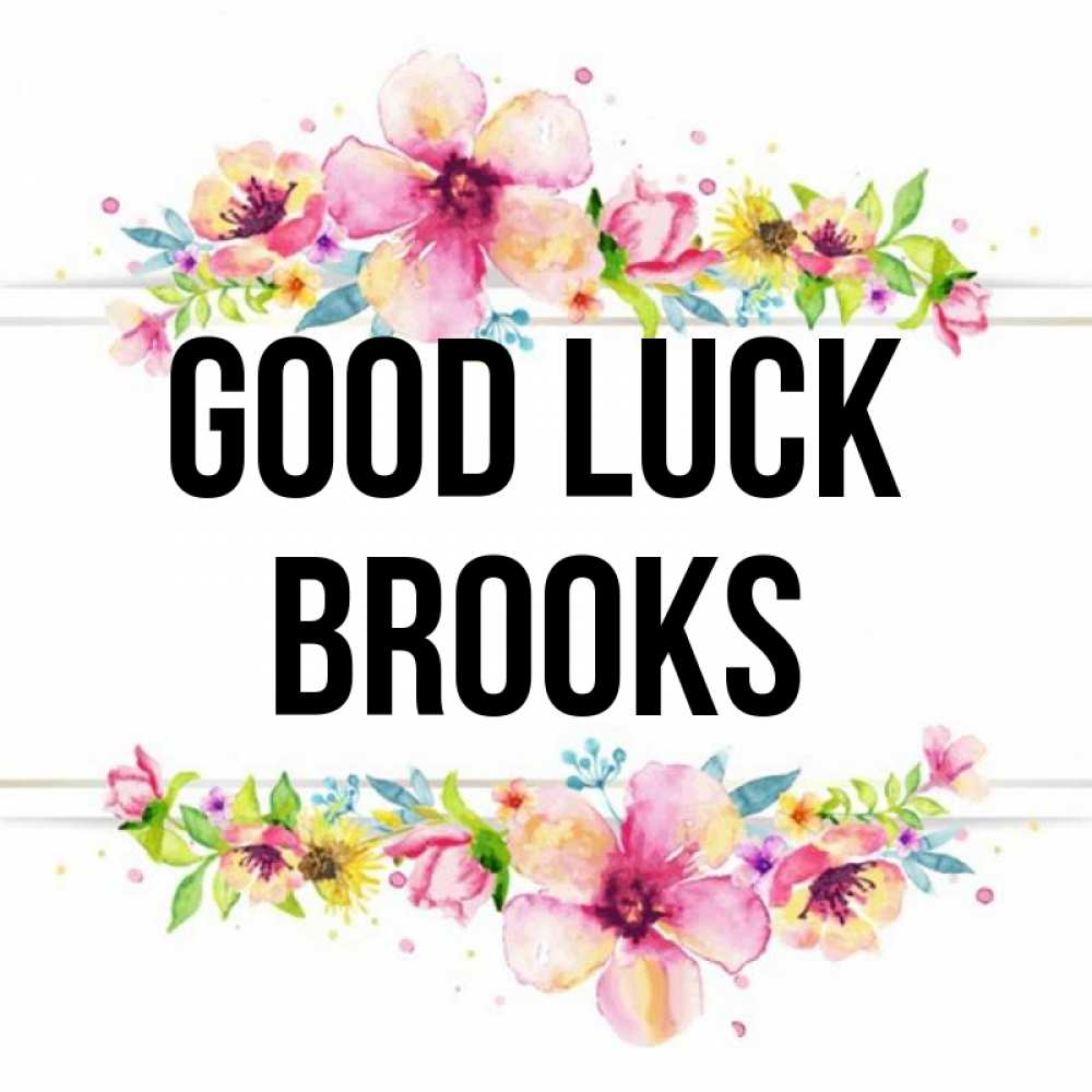 Greetings card с именем, Brooks Good luck пусть повезет 1 Greetings with text for free download 