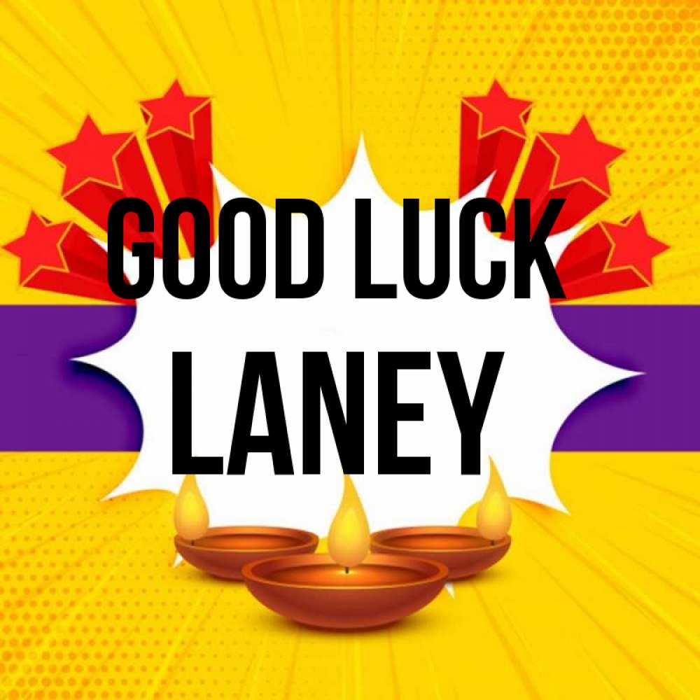 Greetings card с именем, Laney Good luck векторное изображение Greetings with text for free download 