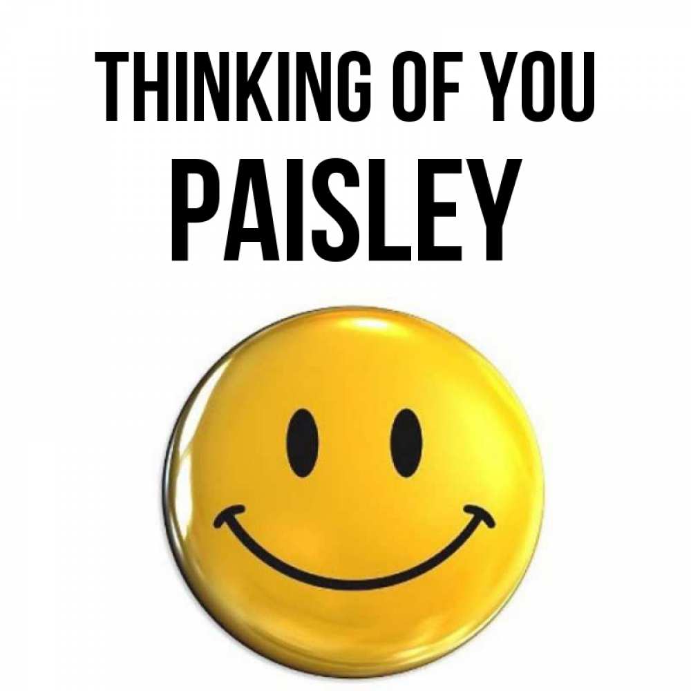 Greetings card с именем, Paisley Thinking of you создать открытку с подписью своими руками Greetings with text for free download 