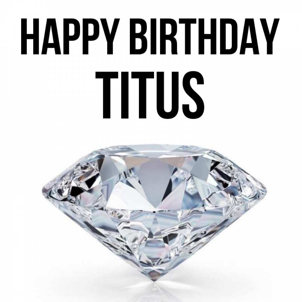 Greetings card с именем, Titus Happy Birthday к пожеланием быть богатым Greetings with text for free download 