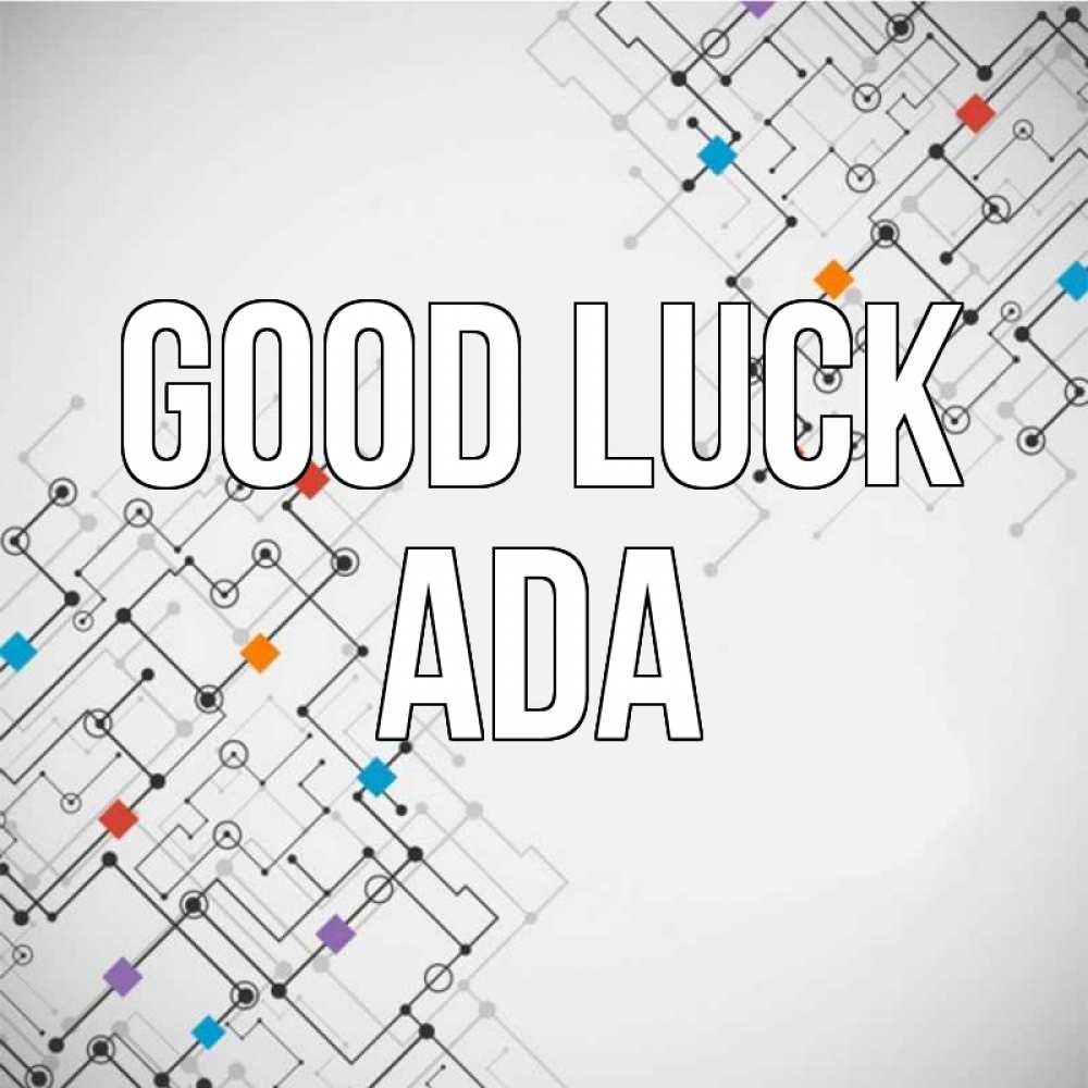 Greetings card с именем, Ada Good luck на удач Greetings with text for free download 