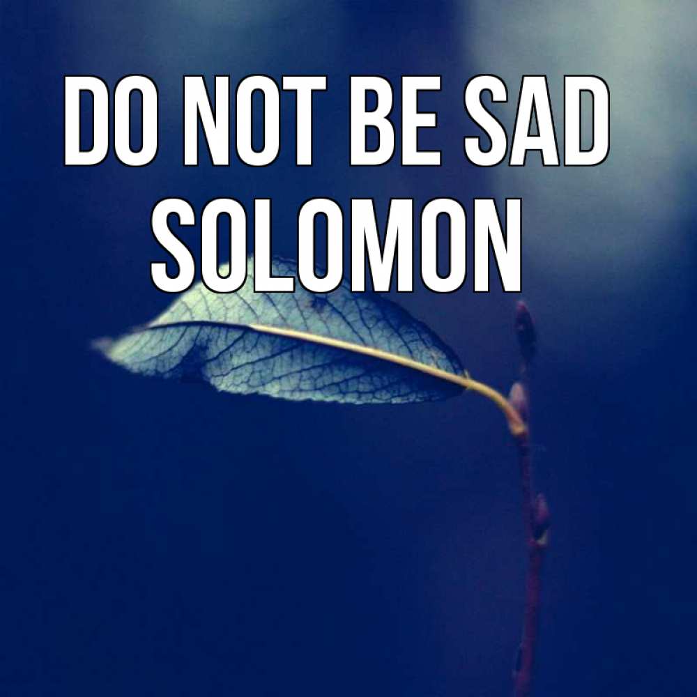 Greetings card с именем, Solomon Do not be sad растение Greetings with text for free download 
