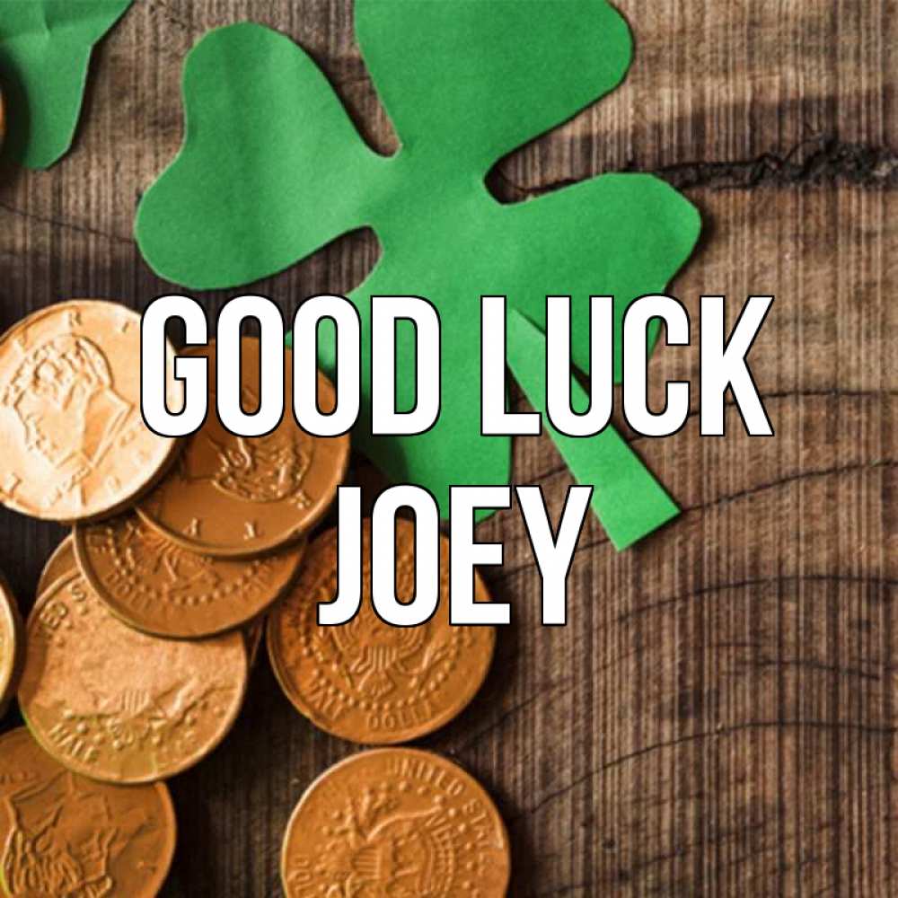 Greetings card с именем, Joey Good luck деревянный фон Greetings with text for free download 