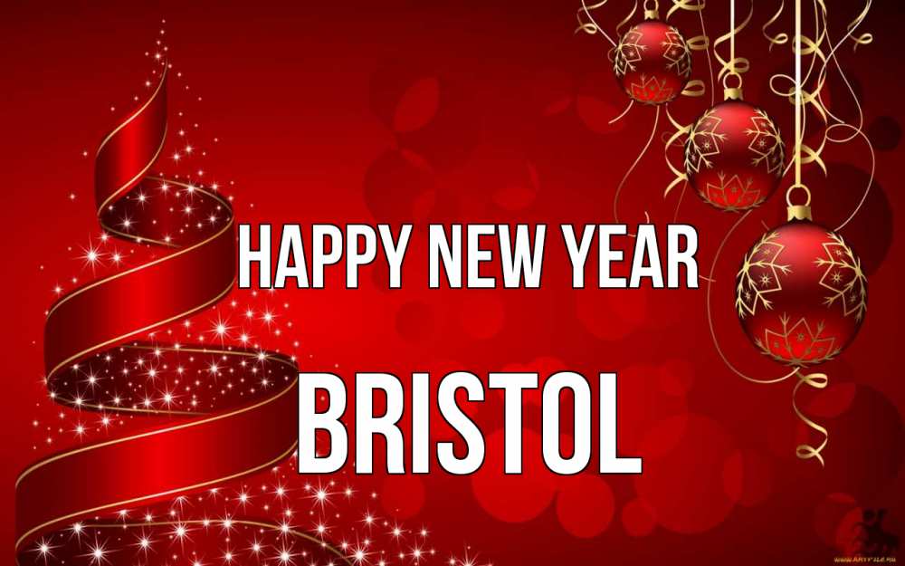 Greetings card с именем, Bristol Happy New Year новый год Greetings with text for free download 