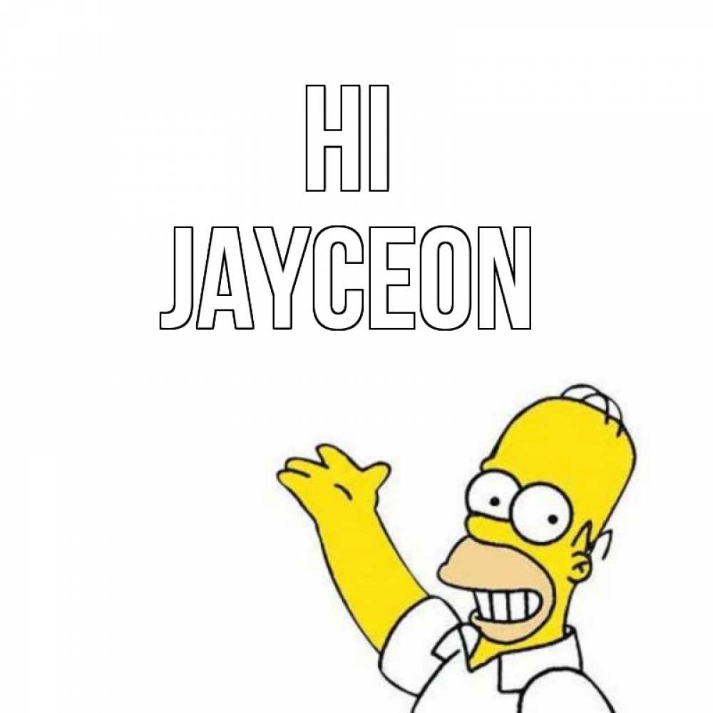 Greetings card с именем, Jayceon Hi Симпсоны Greetings with text for free download 