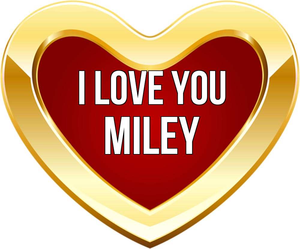 Greetings card с именем, Miley I love you из краски Greetings with text for free download 