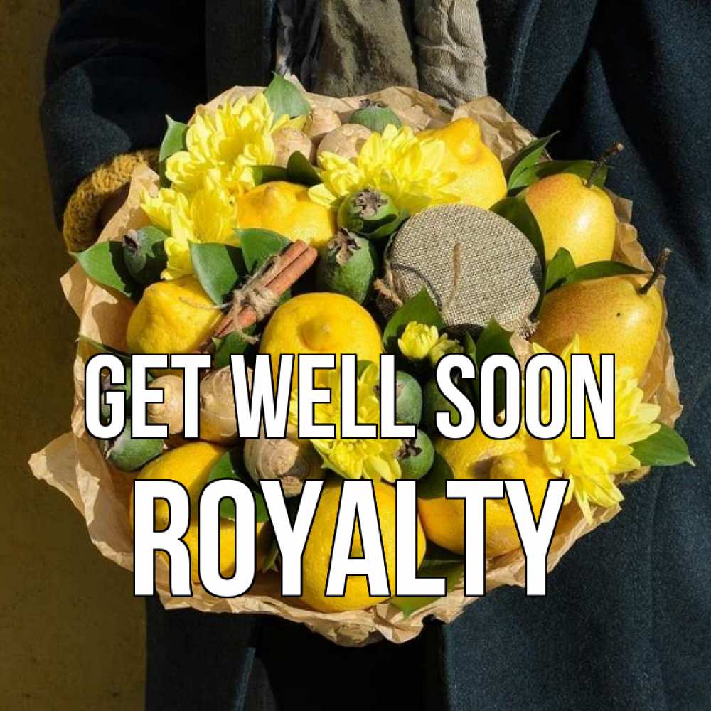 Greetings card с именем, Royalty Get well soon букет витаминов Greetings with text for free download 
