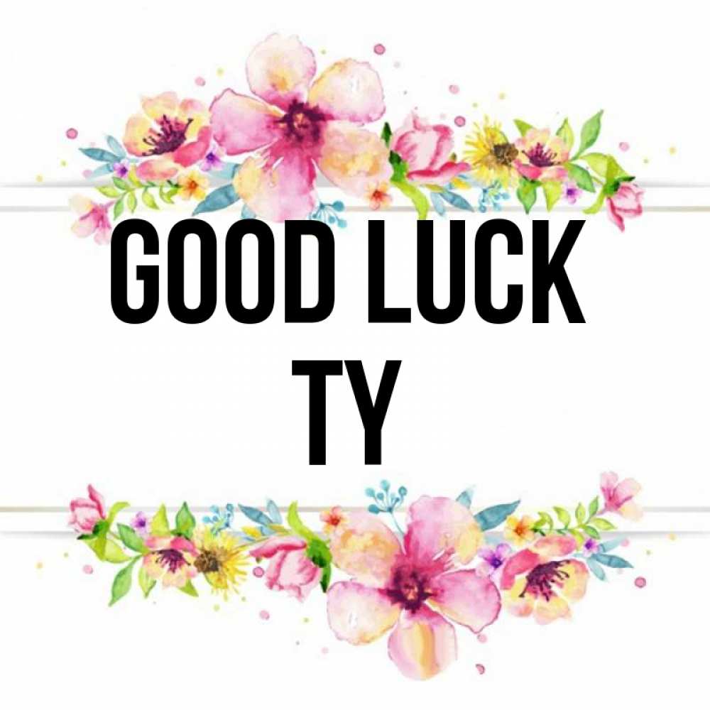 Greetings card с именем, Ty Good luck пусть повезет 1 Greetings with text for free download 