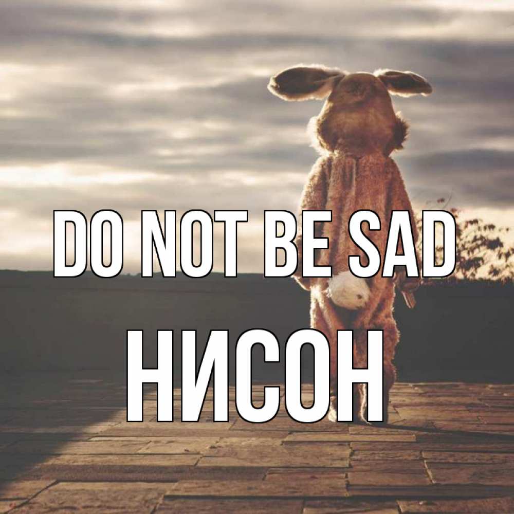 Greetings card с именем, Нисон Do not be sad со спины Greetings with text for free download 