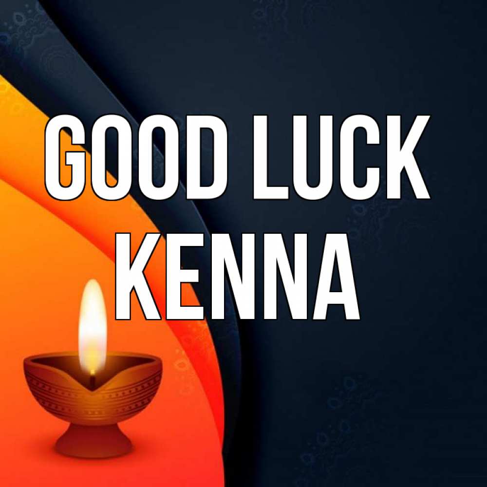 Greetings card с именем, Kenna Good luck абстрактный фон Greetings with text for free download 