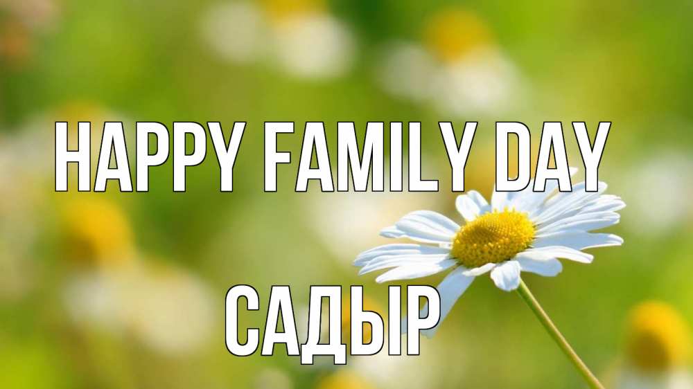 Greetings card с именем, САДЫР happy family day с днем семьи  1 Greetings with text for free download 
