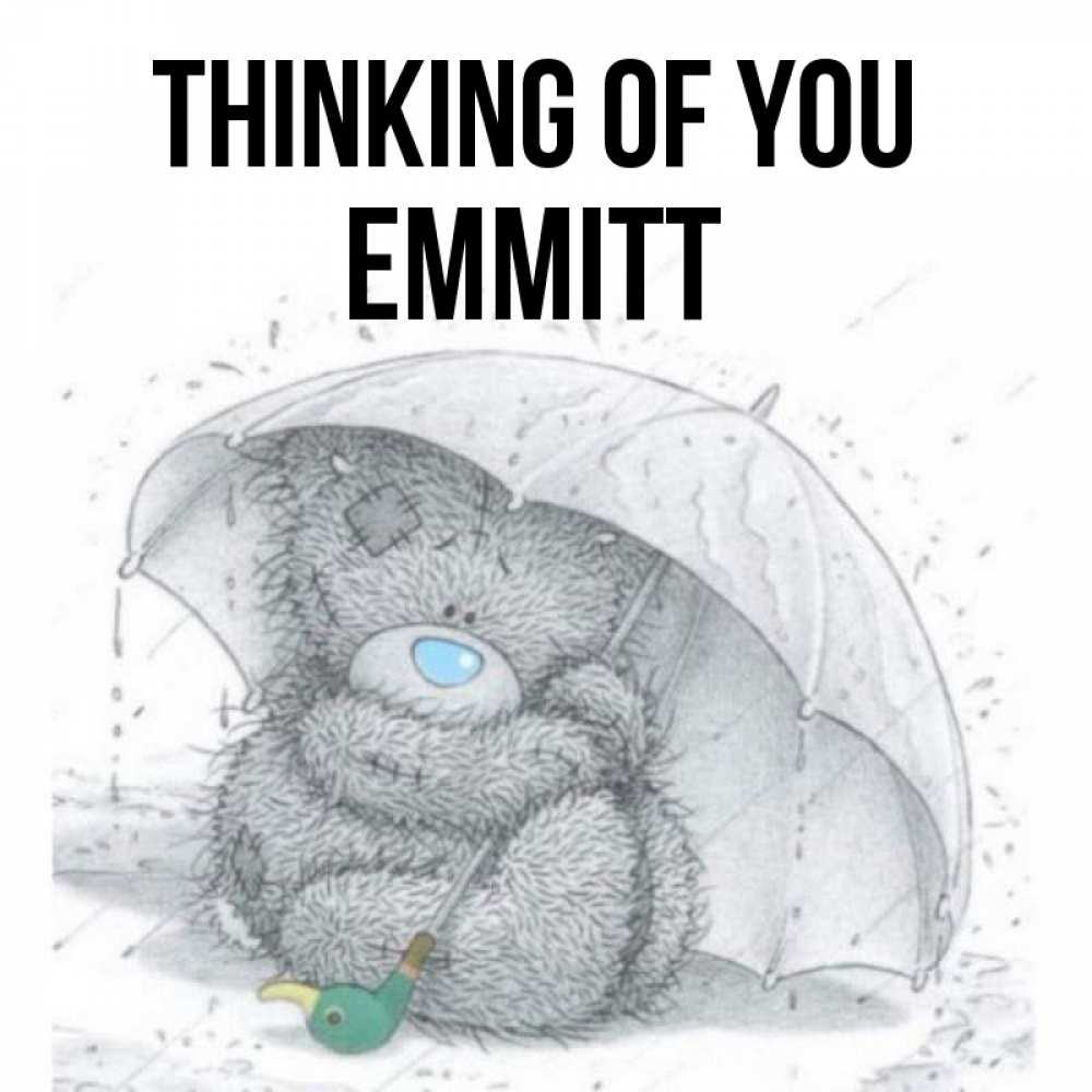 Greetings card с именем, Emmitt Thinking of you весеннее или осеннее настроение Greetings with text for free download 