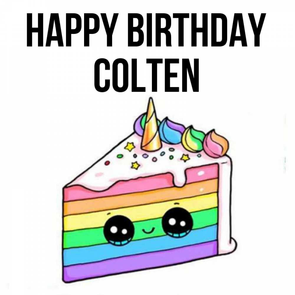 Greetings card с именем, Colten Happy Birthday с днем варенья Greetings with text for free download 
