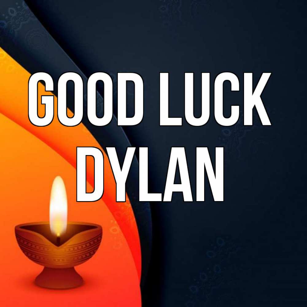 Greetings card с именем, Dylan Good luck абстрактный фон Greetings with text for free download 