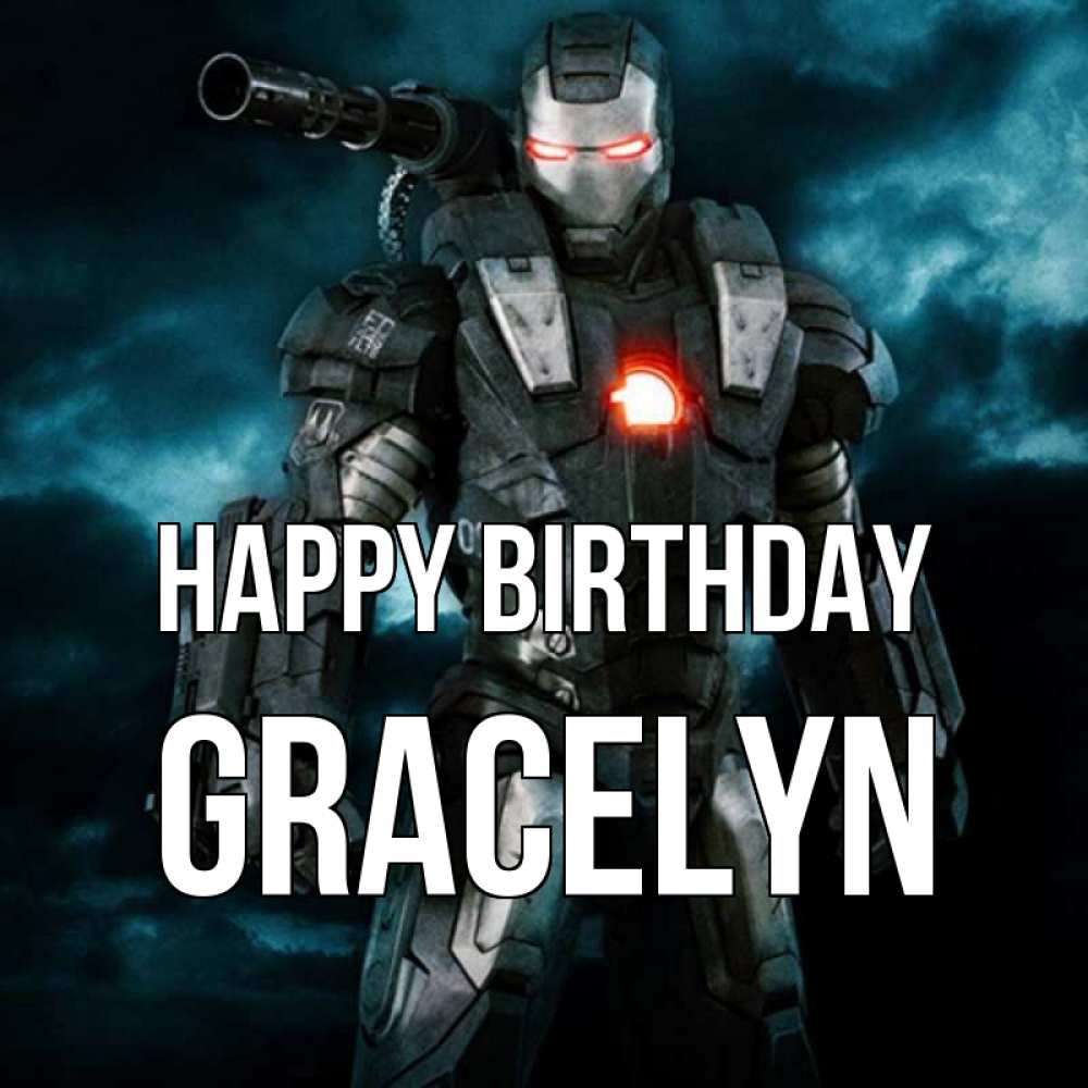 Greetings card с именем, Gracelyn Happy Birthday марвел супергерой в новом костюме Greetings with text for free download 